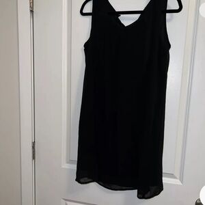 As You Wish Dress Women's Size L , Above-Knee Black Sleeveless